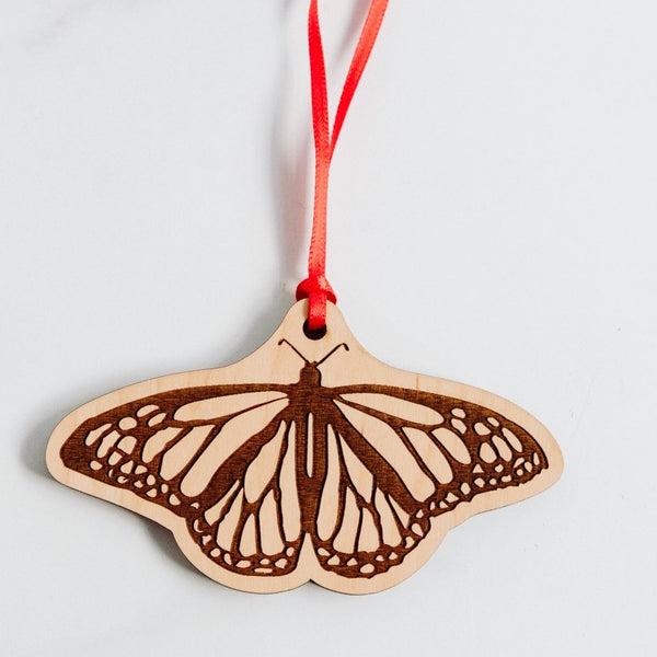 Monarch Butterfly Wood Ornament